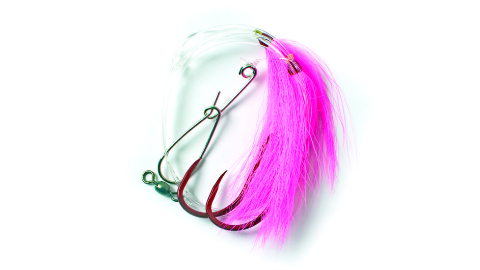 Lazer Sharp Cod Rig,Red Hook,Pink Bucktail L805P-8/0