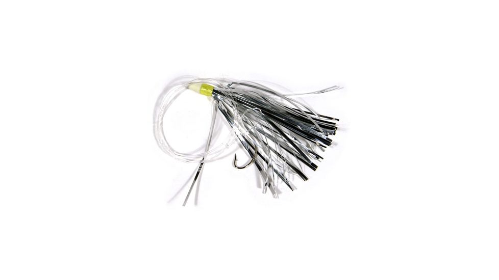 Lazer Sharp Fluke Saltwater Rig,Nickel,36in,Silver Skirt L985-2/0