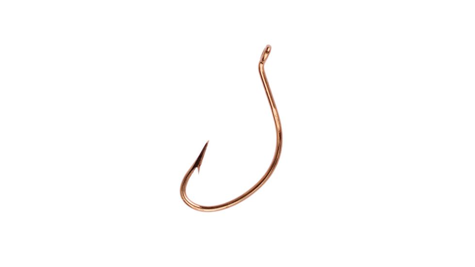 Lazer Sharp Kahle Hook,Offset,Up Eye,Non-Forged,Plain Shank,Needlepoint,Bronze,G-Pack Hooks L144G-16