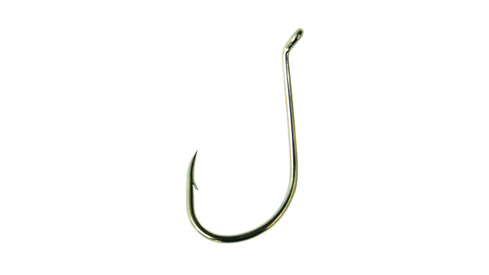 Lazer Sharp Octopus Hook,Barbless,Long Shank,Offset,Up Eye,Forged,Needlepoint,Nickel,G-Pack Hooks L2NG-8/0