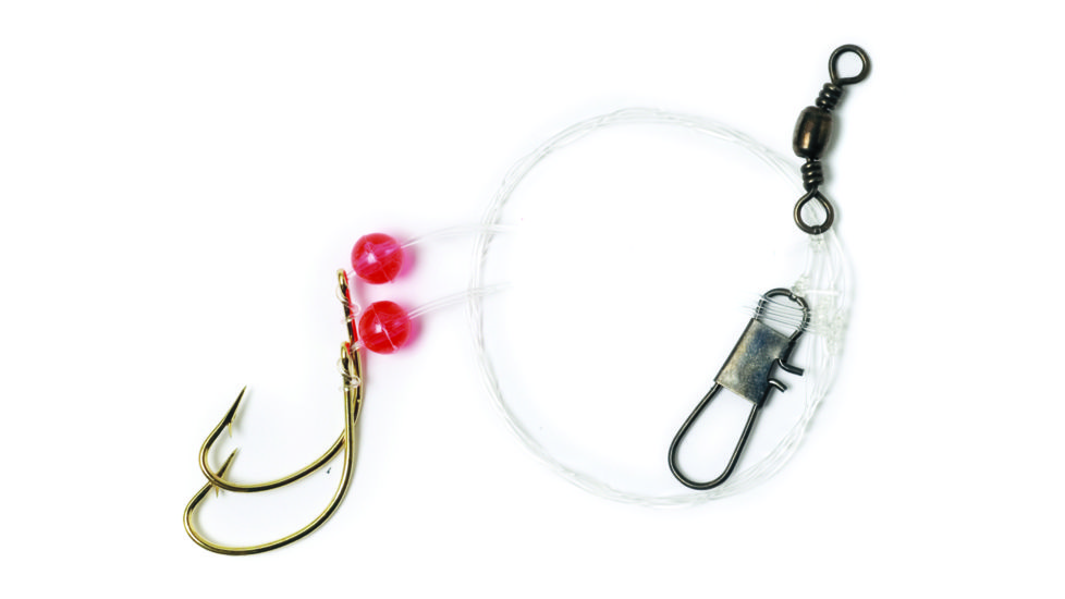 Lazer Sharp Pompano Saltwater Double Rig,20in,Gold L967-2