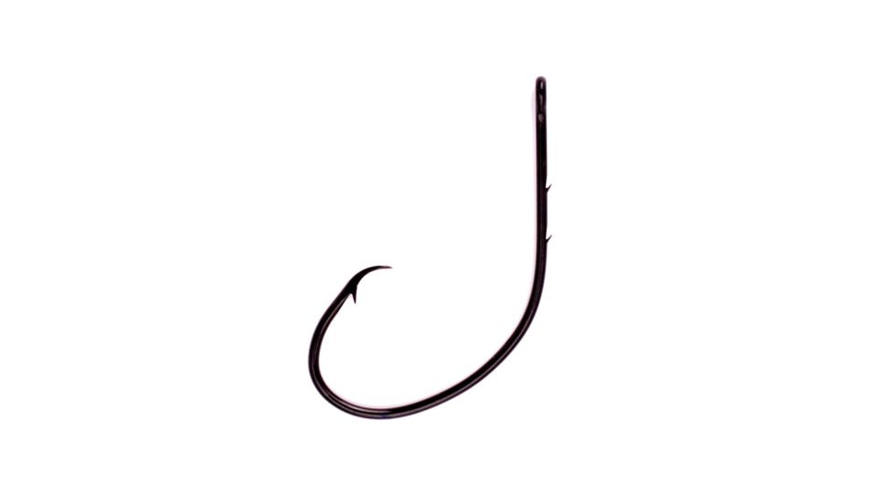 Lazer Sharp Pro Baiter Circle Sea Hook,Offset,Ringed Eye,2 Slices,Light Wire,Black,G-Pack Hooks L787G-4