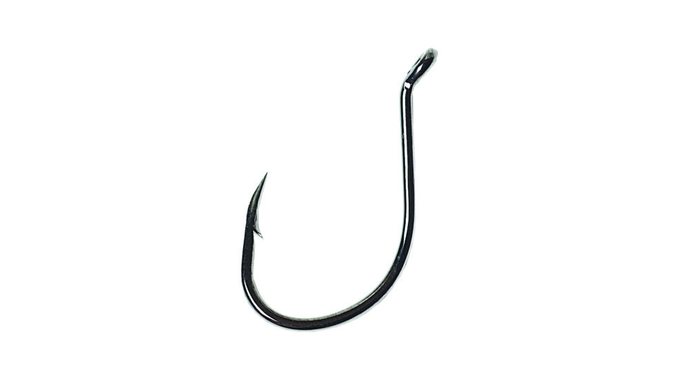 Lazer Sharp Salmon/Steelhead Hook,Octopus,Short Shank,Offset,Up Eye,Forged,Needlepoint,Platinum Black,G-Pack Hooks L1BG-8