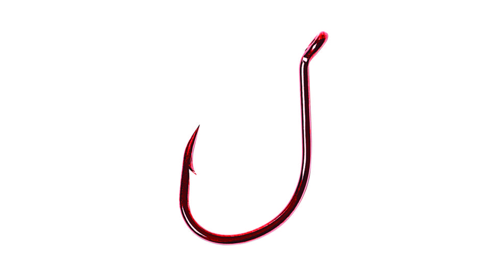 Lazer Sharp Salmon/Steelhead Hook,Octopus,Short Shank,Offset,Up Eye,Forged,Needlepoint,Red,G-Pack Hooks L1RG-5/0
