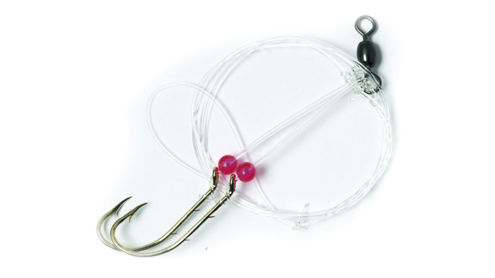 Lazer Sharp Striped Bass Saltwater Rig,26in,Crane Swivel Red Bead,Gold L938-1/0