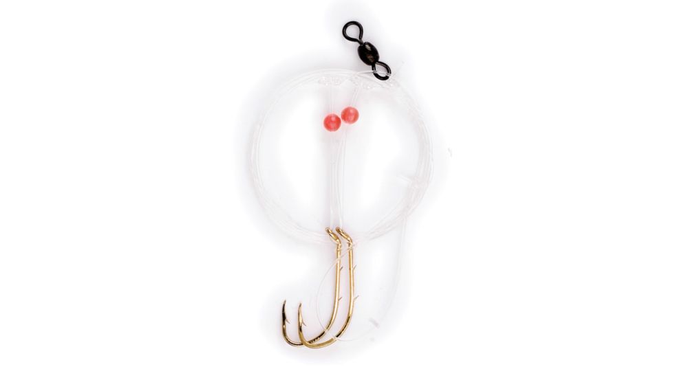 Lazer Sharp Striped Bass Saltwater Rig,26in,Crane Swivel Red Bead,Gold L938-1/0
