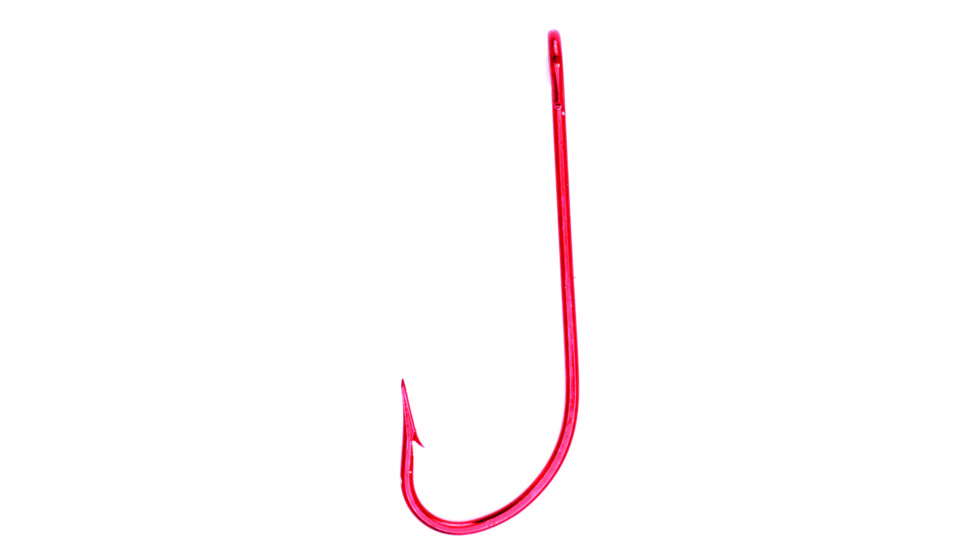 Lazer Sharp Trailer Hook,Non-Offset,Forged,for Spinner/Buzz Baits,Needlepoint,Red,G-Pack Hooks L7259RG-1/0