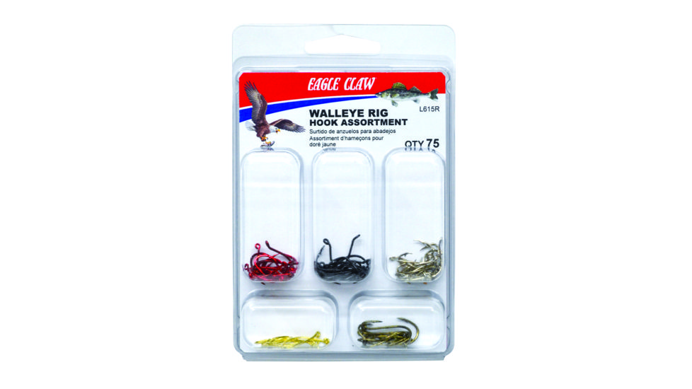 Lazer Sharp Walleye Rig Assortment,Octopus,Circle,Kahle Hooks,Assortment Hooks L615RH