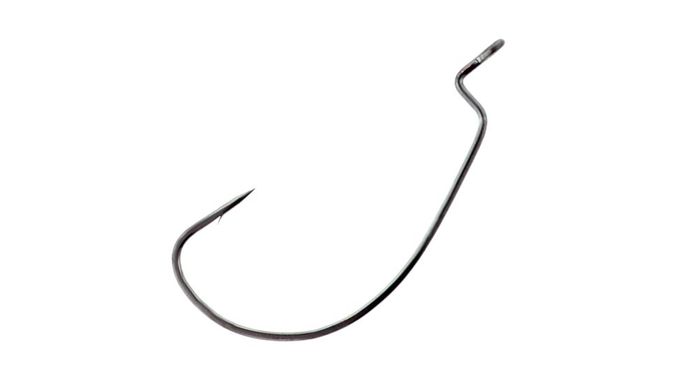 Lazer Sharp Wide Gap Worm Hook,Platinum Black,G-Pack Hooks L092GH-1/0