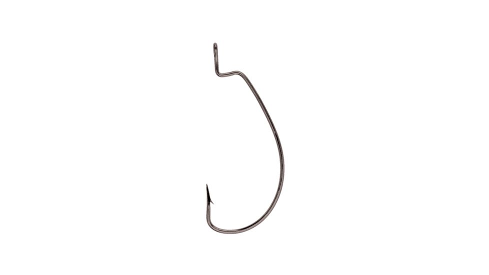 Lazer Sharp Wide Gap Worm Hook,Platinum Black,G-Pack Hooks L092GK-2/0