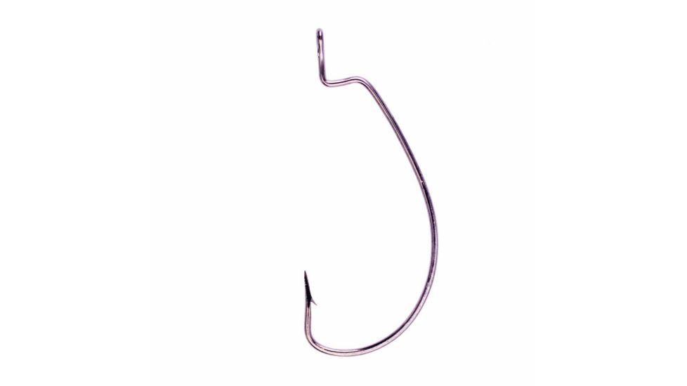 Lazer Sharp Wide Gap Worm Hook,Platinum Black,G-Pack Hooks L092GK-4/0