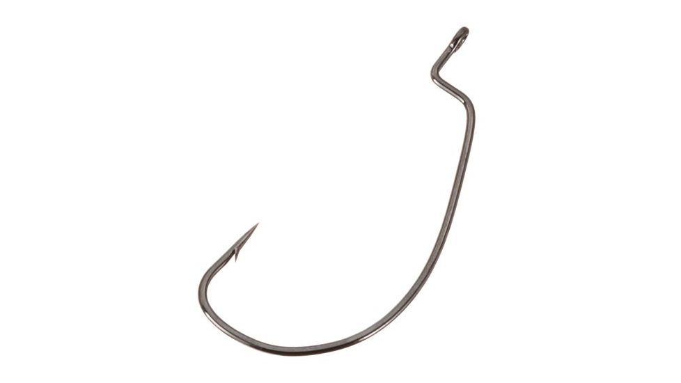 Lazer Sharp Wide Gap Worm Hook,Platinum Black,U-Pack Hooks L092UH-5/0
