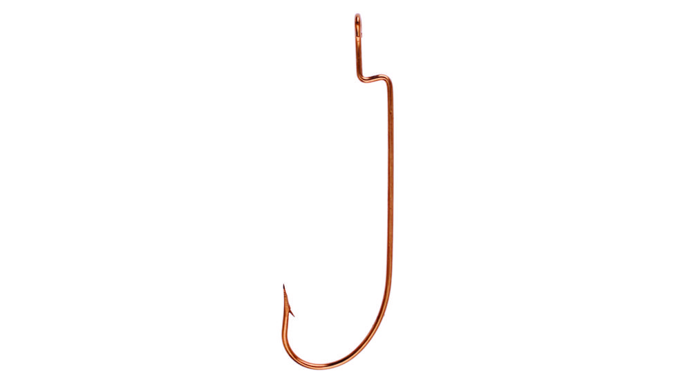 Lazer Sharp Z-Bend Worm Hook,Southern Sprout,Light Wire,Bronze,100-Box Hooks L095JL-1/0