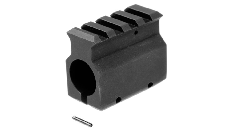 LBE Unlimited .750 Gas Block w/Picatinny Rail and Screws, Not Receiver Height, Black, LBARGBR