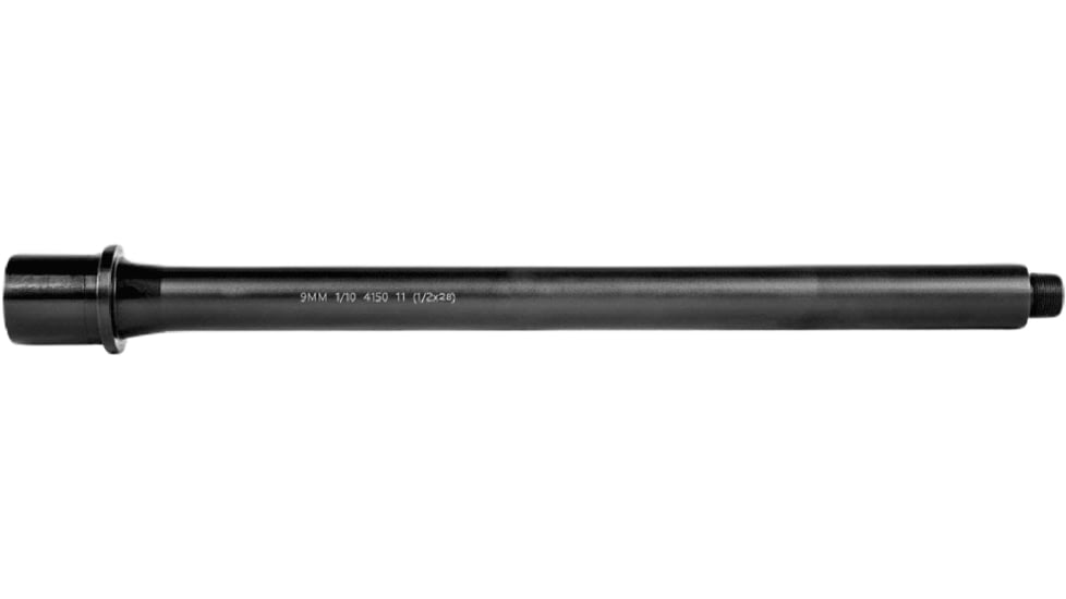 Lead &amp; Steel AR-9 9mm Threaded AR Barrel, 11.3in, Straight, Blowback, 1-10 Twist, 1/2x28, Black, 114322