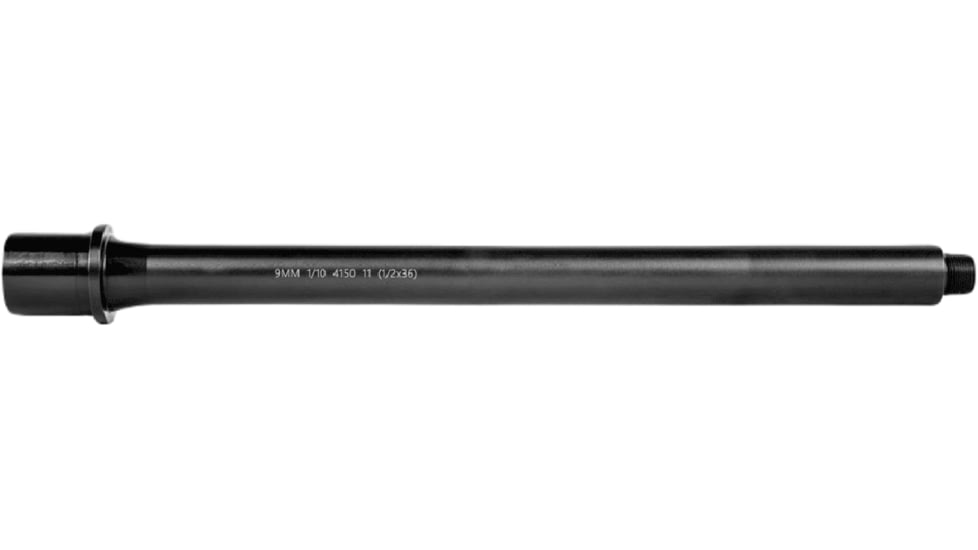 Lead &amp; Steel AR-9 9mm Threaded AR Barrel, 11.3in, Straight, Blowback, 1-10 Twist, 1/2x36, Black, 115322
