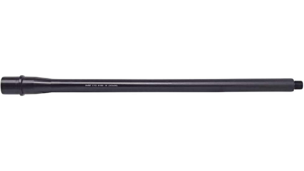 Lead &amp; Steel AR-9 9mm Threaded AR Barrel, 16in, Straight, Blowback, 1-10 Twist, 1/2x36, Black, 124322