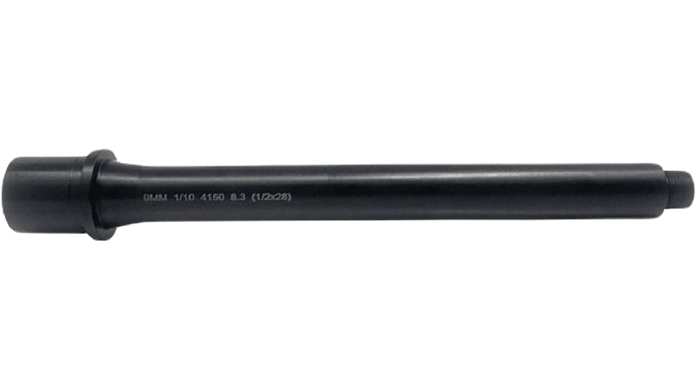 Lead &amp; Steel AR-9 9mm Threaded AR Barrel, 8.3in, Straight, Blowback, 1-10 Twist, 1/2x28, Black, 122623