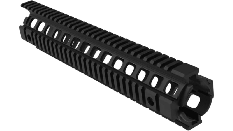 Lead &amp; Steel Drop-in Quad Rail Enhanced Handguard, 12in, Rifle Length, Black, 64024