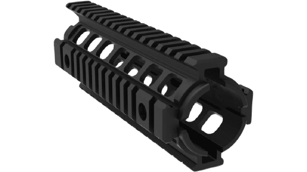 Lead &amp; Steel Drop-in Quad Rail Enhanced Handguard, 7in, Cabine Length, Black, 65024