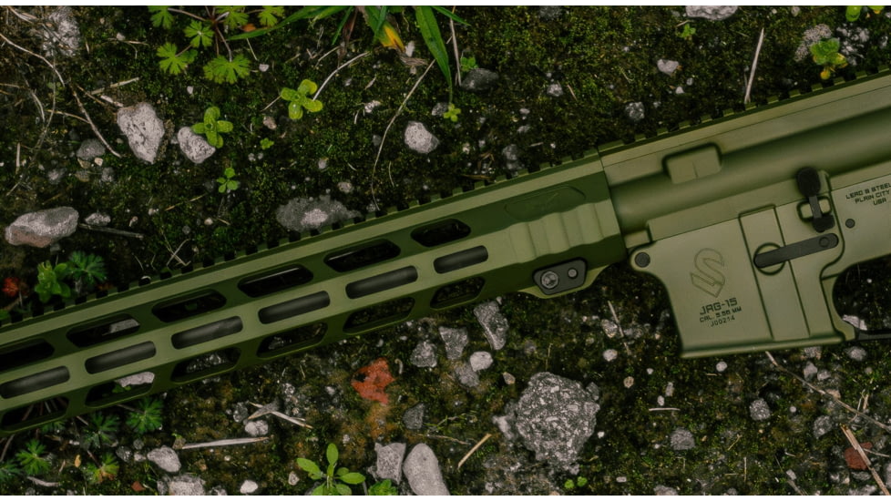 Lead &amp; Steel JAG Ar15/M16 Free Float Handguard, Olive, JAG-HG-15-ODG