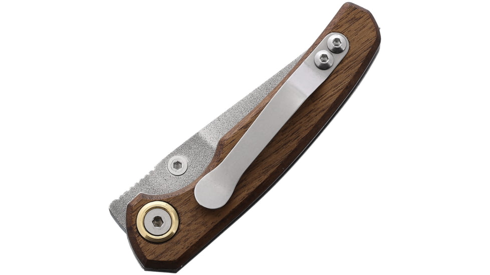 Leader Knives Fuga F107 Folding Knife, 3.88in Closed, 2.88in 4116 Stainless Blade, Walnut Handle, F107