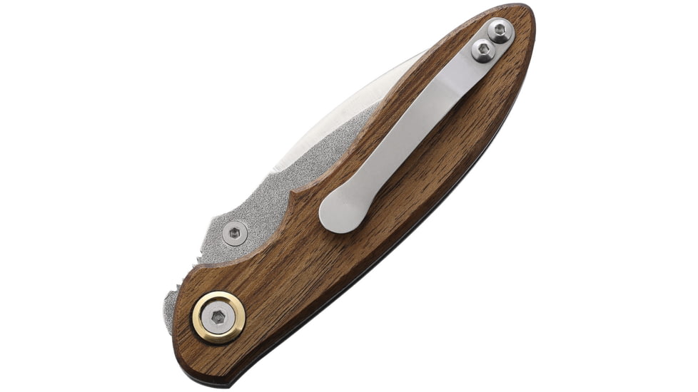 Leader Knives Fuga F110 Folding Knife, 4.5in Closed, 3.25in 4116 Stainless Blade, Walnut Handle, F110