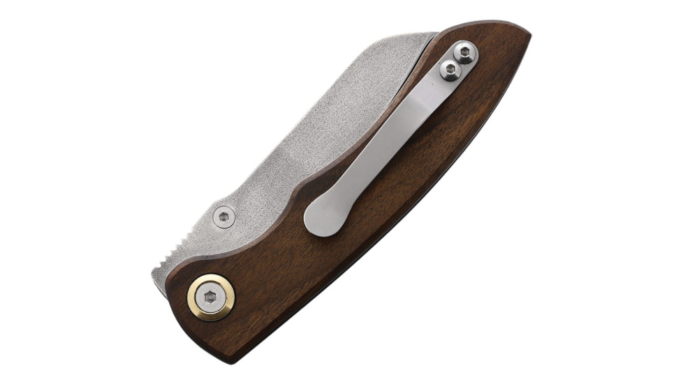 Leader Knives Fuga F112 Folding Knife, 4.75in Closed, 3.5in 4116 Stainless Blade, Walnut Handle, F112