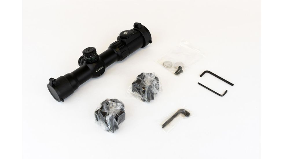 Leapers 30mm 1-4.5x28 Circle Dot CQB Rifle Scope w/Glass IE Reticle and Lever Lock QD Rings SCP3-145IECDQ