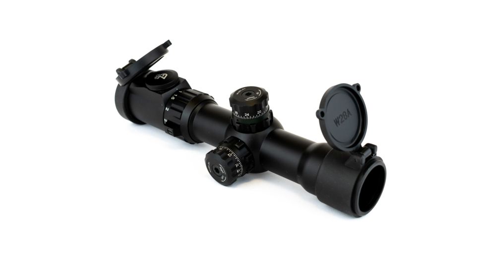 Leapers 30mm 1-4.5x28 Circle Dot CQB Rifle Scope w/Glass IE Reticle and Lever Lock QD Rings SCP3-145IECDQ