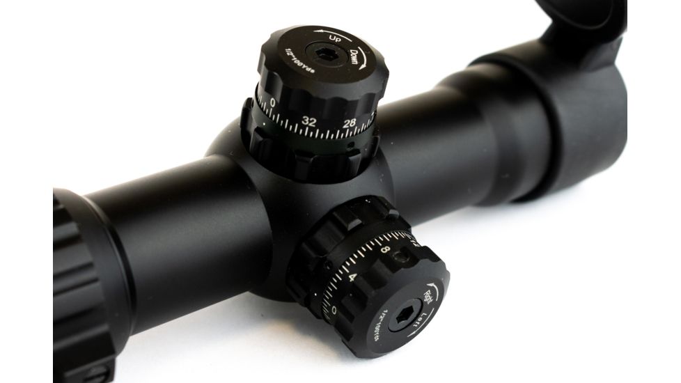 Leapers 30mm 1-4.5x28 Circle Dot CQB Rifle Scope w/Glass IE Reticle and Lever Lock QD Rings SCP3-145IECDQ