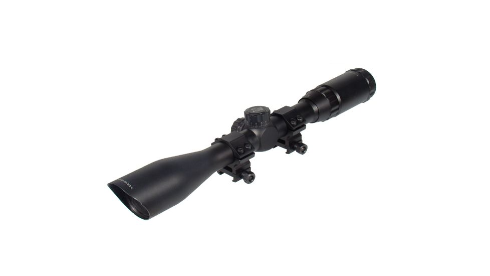 Leapers 5th Gen TF2 Tactical Optics 3-12x40mm Range Estimating RGB Illuminated Rifle Scope w/ Tool Free 2 Step and W/E Adjustment SCP-M312L1