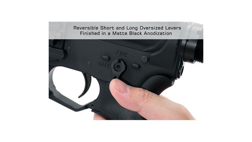 Leapers Ambidextrous 45/90 Safety Selector for AR15, Matte Black TLT-TKSLT