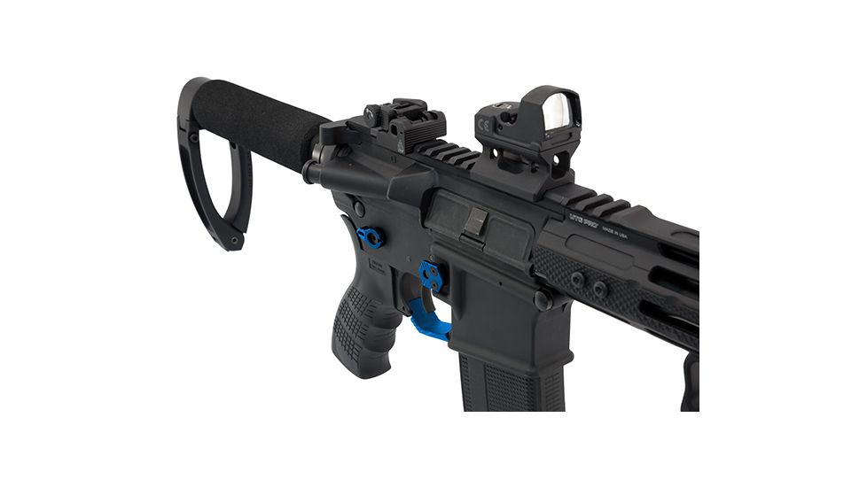 Leapers Ambidextrous Extended Magazine Release for AR15, Matte Blue TLT-TKSMRB