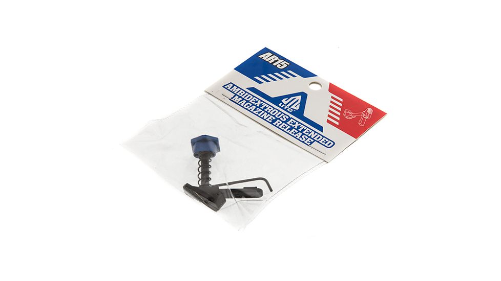 Leapers Ambidextrous Extended Magazine Release for AR15, Matte Blue TLT-TKSMRB