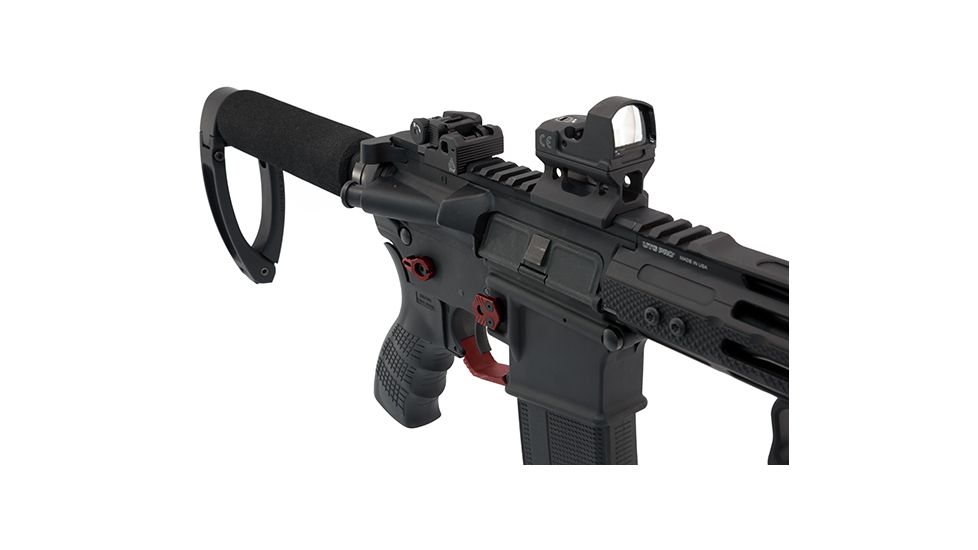 Leapers Ambidextrous Extended Magazine Release for AR15, Matte Red TLT-TKSMRR