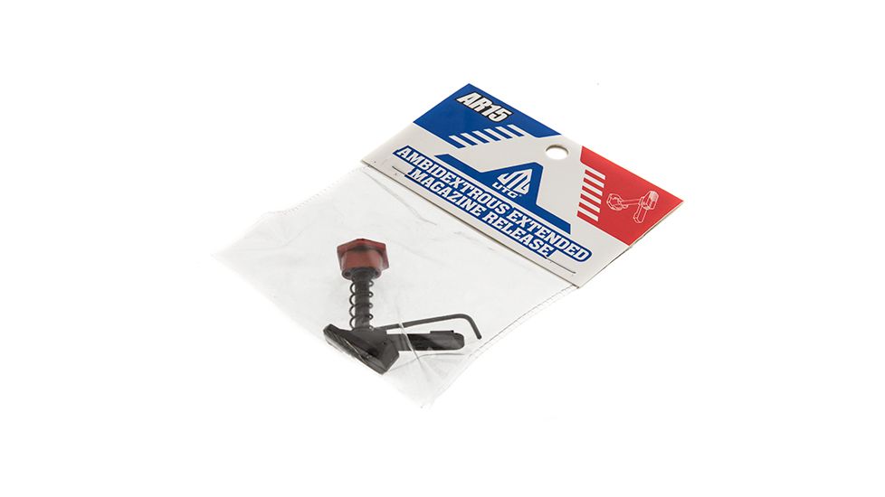 Leapers Ambidextrous Extended Magazine Release for AR15, Matte Red TLT-TKSMRR
