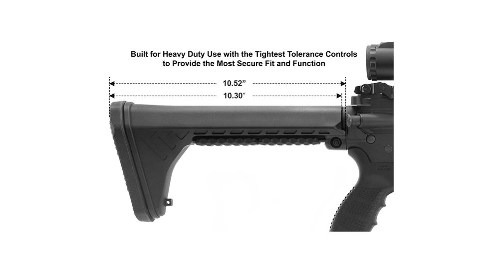 Leapers AR15 Ops Ready S5 Fixed Stock Only, Black RBUS5BMS