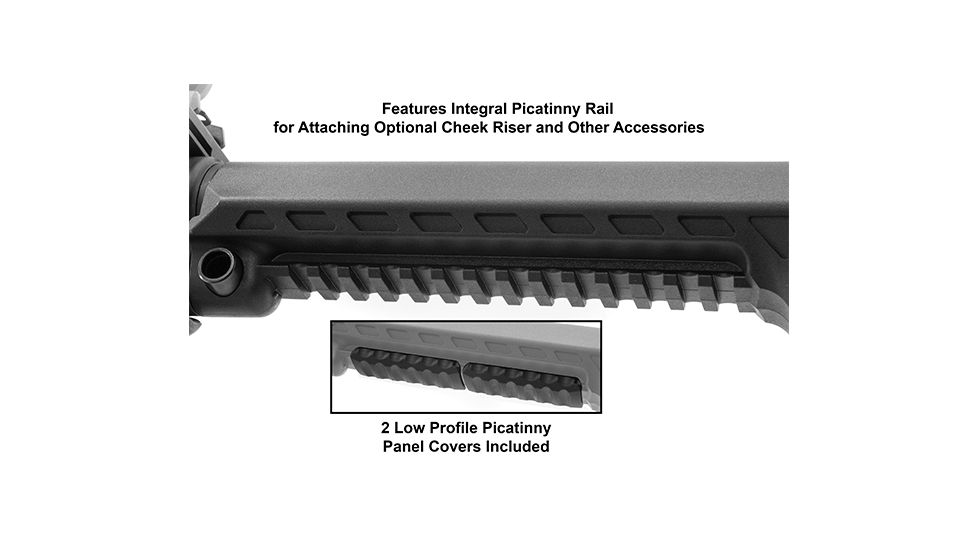 Leapers AR15 Ops Ready S5 Fixed Stock Only, Black RBUS5BMS