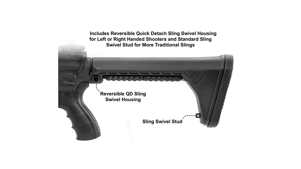 Leapers AR15 Ops Ready S5 Fixed Stock Only, Black RBUS5BMS