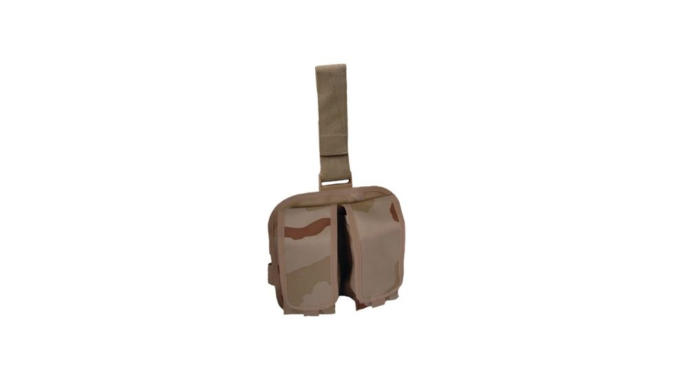 Leapers Deluxe Adjustable Rifle Mag Pouch-Double Drop-Leg Mag Pouch-Six Mags Max PVC-LP604D