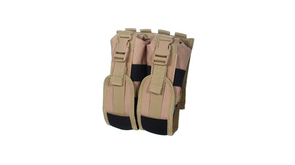 Leapers Double Rifle Pouch w/Elastic Retention, Desert Tan PVC-M507G