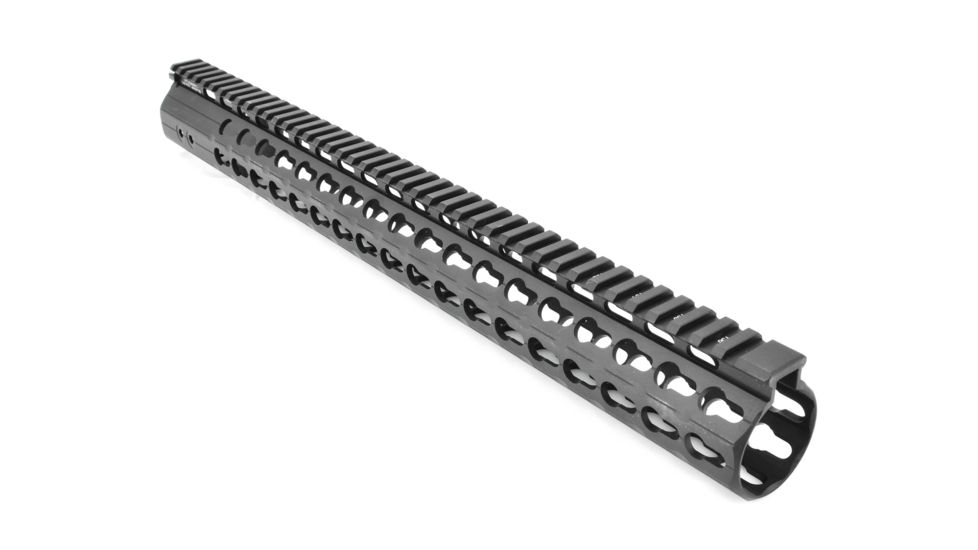 USED Leapers Keymod Compat. M and P10 17 in Super Slim Free Float Rail Handguard, Black MTU038SSKC, EDEMO3, Used, Condition Like New, Inspect and Rebox