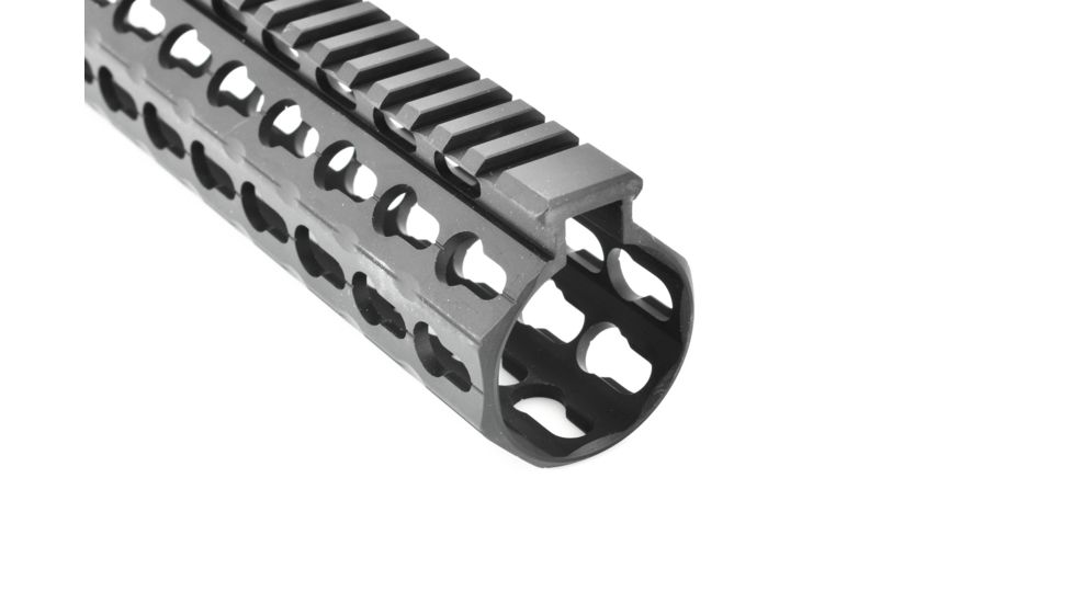 USED Leapers Keymod Compat. M and P10 17 in Super Slim Free Float Rail Handguard, Black MTU038SSKC, EDEMO3, Used, Condition Like New, Inspect and Rebox