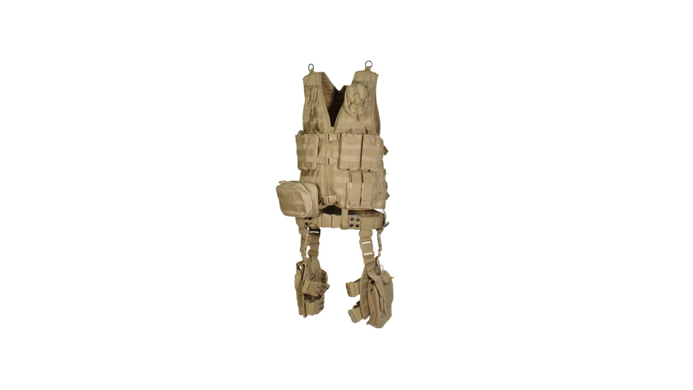 Leapers UTG Modular 10pc Tactical Vest - Desert Tan PVC-V747KTT