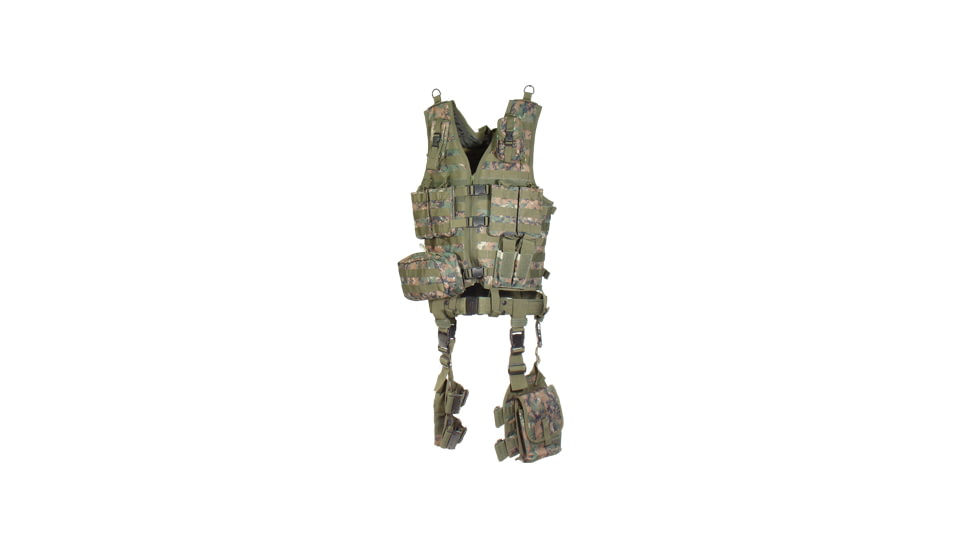 Leapers UTG Modular 10pc Tactical Vest - Woodland Digital PVC-V747KTE