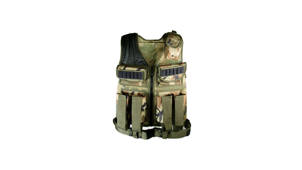 Leapers UTG Sport Deluxe Multifunctional Tactical Vest, Woodland Camo