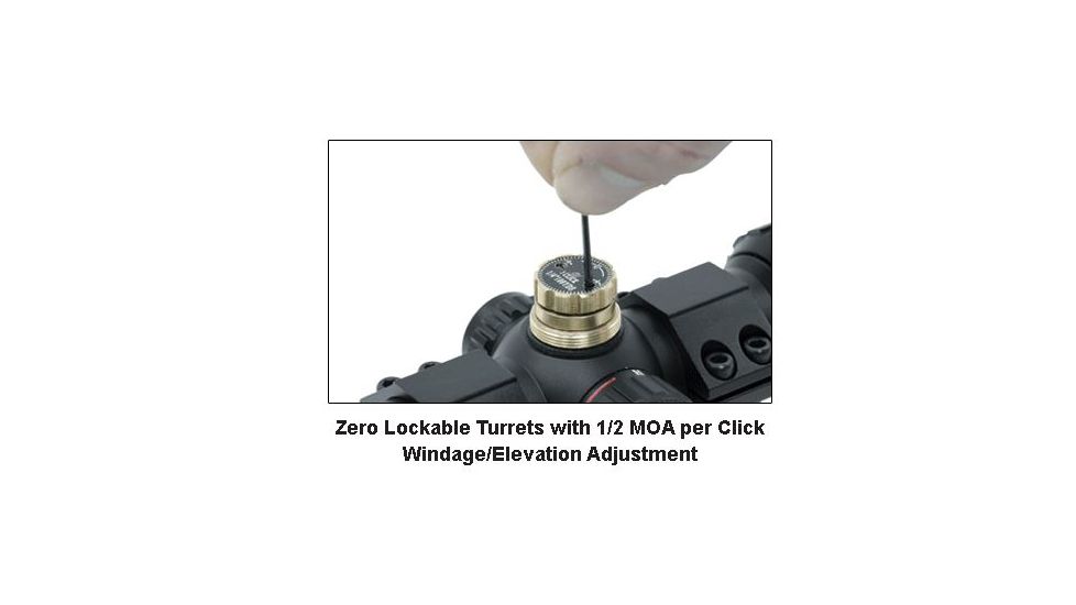 Leapers UTG 1.25-4X32 1in. Handgun Scope with Duplex Reticle, _x000D_ SCP-1254PRGW