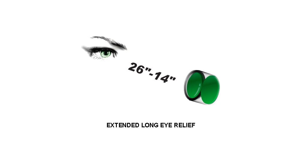 Leapers UTG 1.25-4X32 1in. Handgun Scope with Duplex Reticle, _x000D_ SCP-1254PRGW