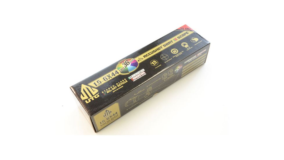 Leapers UTG 1.5-6x44 Illuminated 36-Color Rifle Scope, Glass-Etched Mil-Dot Reticle SCP3-UG156IEW